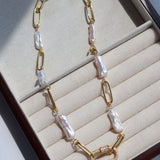 Classic Full Diamond Baroque Chain Necklace - floysun