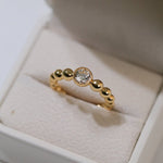 Classic Single Layer Bubble Diamond Stacking Ring - floysun