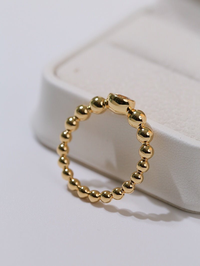 Classic Single Layer Bubble Diamond Stacking Ring - floysun