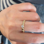 Classic Single Layer Bubble Diamond Stacking Ring - floysun