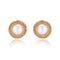 COCOKIM Classic Filigree Series Knight Seawater Medal Mabe Earrings Ear Clips - floysun