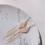 COCOKIM Flowing Bead Series Diamond Fringe Earrings - floysun