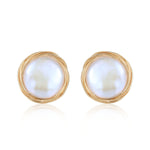 COCOKIM Geometric Series Circular Winding Ear Clip Pearl Ear Studs - floysun