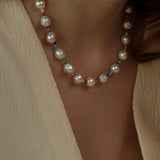 Colorful Beaded Baroque Pearl Necklace - floysun