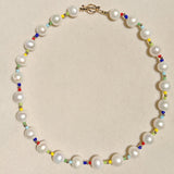 Colorful Beaded Baroque Pearl Necklace - floysun