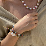 Colorful Beaded Baroque Pearl Necklace - floysun