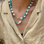 Colorful Beaded Baroque Pearl Necklace - floysun