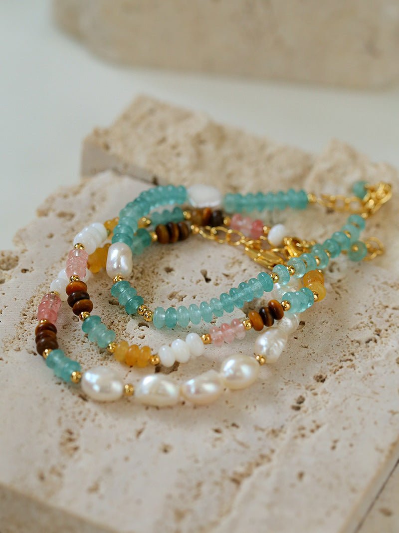 Colorful Beaded Freshwater Pearl Bracelet - floysun