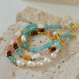 Colorful Beaded Freshwater Pearl Bracelet - floysun