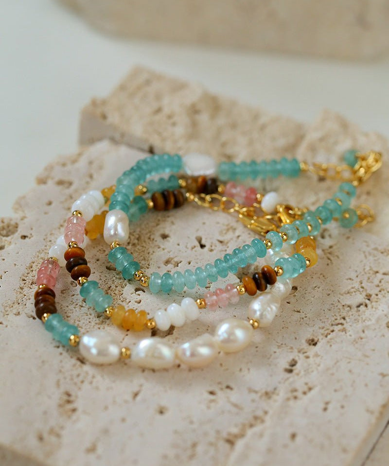 Colorful Beaded Freshwater Pearl Bracelet - floysun