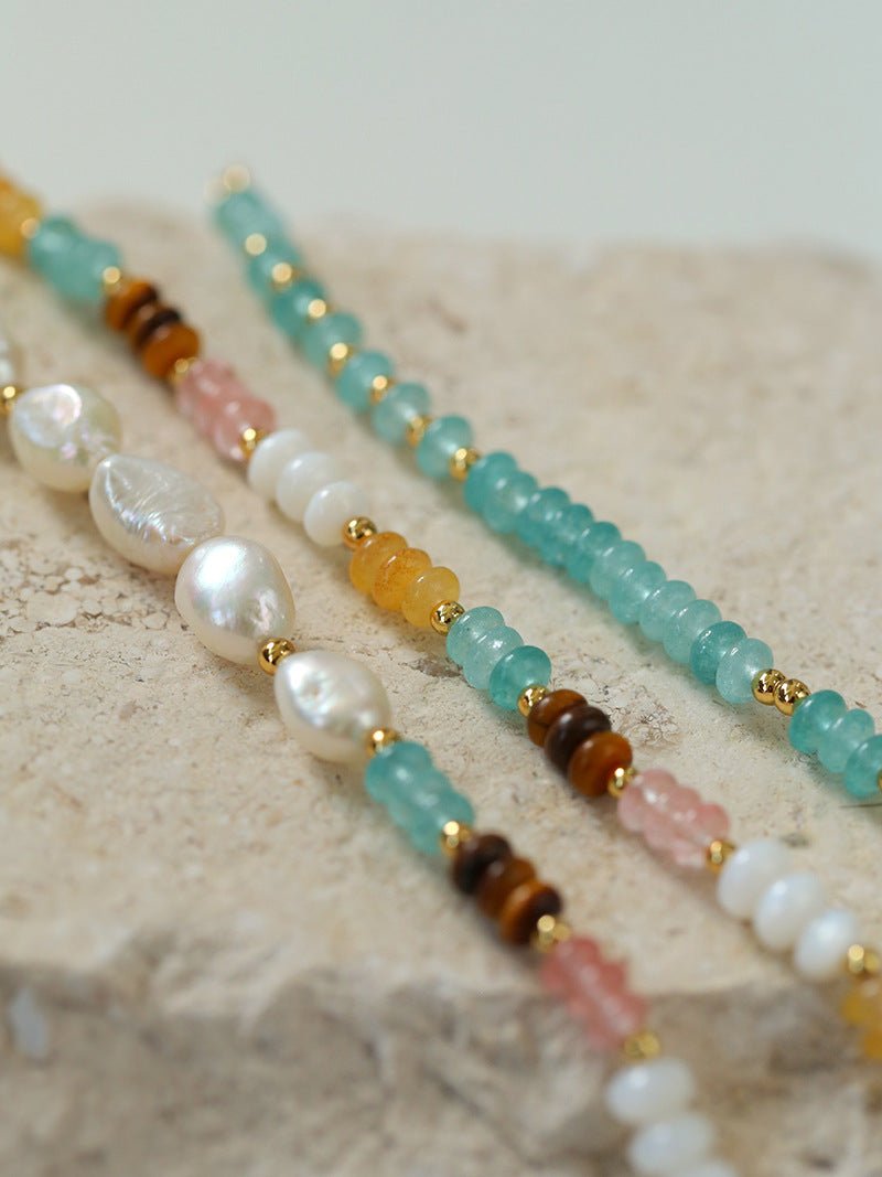 Colorful Beaded Freshwater Pearl Bracelet - floysun