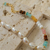 Colorful Beaded Freshwater Pearl Bracelet - floysun