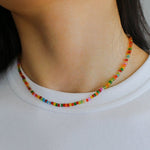 Colorful Beaded Pearl Necklace - floysun