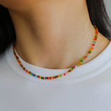 Colorful Beaded Pearl Necklace - floysun