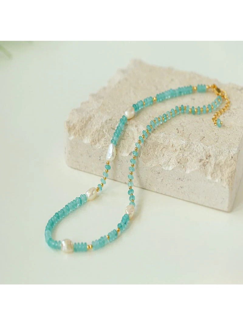 Colorful Natural Stone Stacked Beads Necklace - floysun