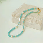 Colorful Natural Stone Stacked Beads Necklace - floysun