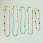 Colorful Natural Stone Stacked Beads Necklace - floysun