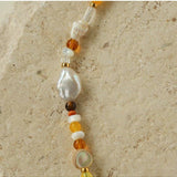 Conch Baroque Pearl Colorful Stone Beaded Necklace - floysun