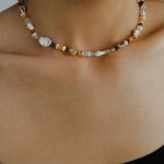 Conch Baroque Pearl Colorful Stone Beaded Necklace - floysun