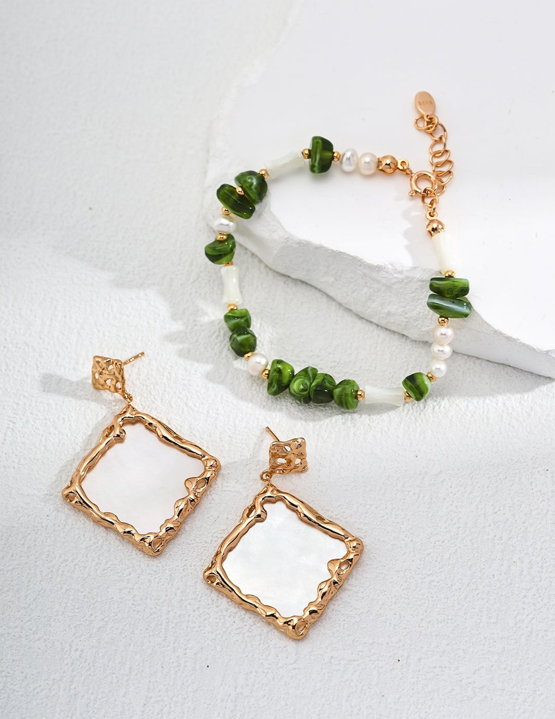 Cool Summer Gemstone and Pearl Beaded Bracelet - floysun