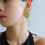 Creative Artistic Petal Textured Statement Earrings - floysun