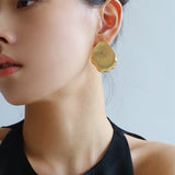 Creative Artistic Petal Textured Statement Earrings - floysun