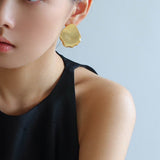 Creative Artistic Petal Textured Statement Earrings - floysun