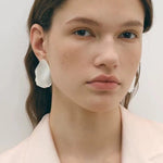 Creative Artistic Petal Textured Statement Earrings - floysun