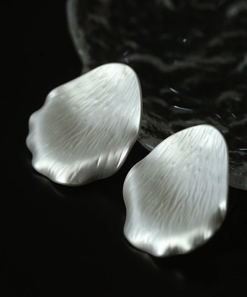 Creative Artistic Petal Textured Statement Earrings - floysun