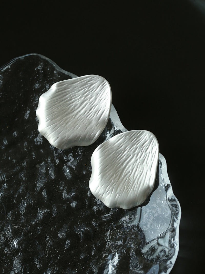 Creative Artistic Petal Textured Statement Earrings - floysun