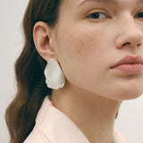 Creative Artistic Petal Textured Statement Earrings - floysun