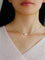 Crushed Silver Bead Natural Pearl Pendant Necklace - floysun