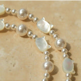 Cute Cat Swarovski Pearl Bracelet - floysun