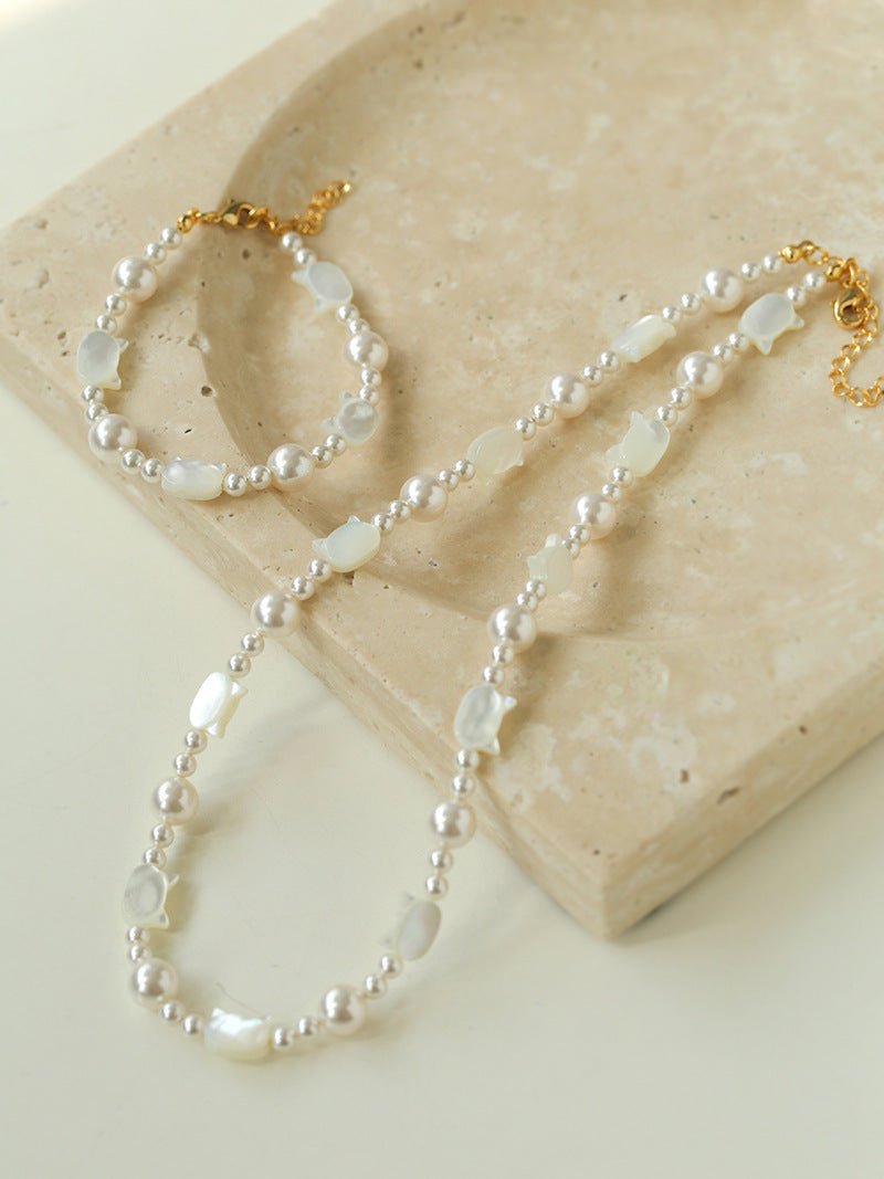 Cute Cat Swarovski Pearl Necklaces - floysun