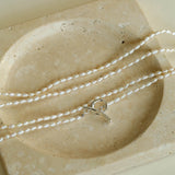 Daily Versatile Long Rice Pearl Necklace