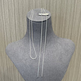 925 Sterling Silver Adjustable Pull-Chain Necklace Minimalist & Versatile Statement Piece