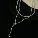 Daily Versatile Long Rice Pearl Necklace - floysun