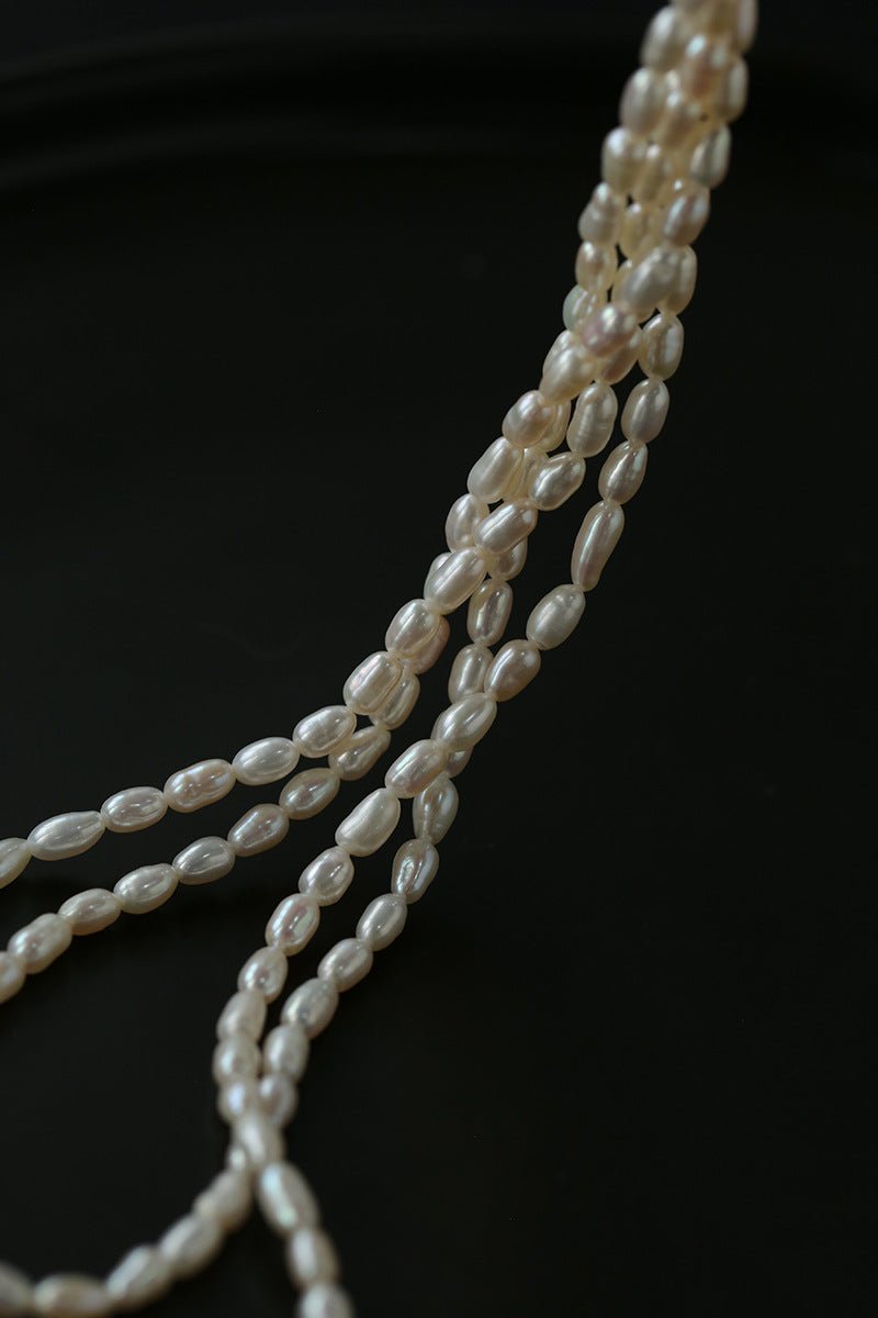 Daily Versatile Long Rice Pearl Necklace - floysun