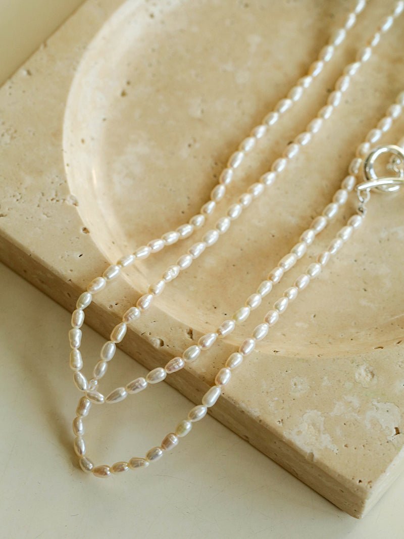 Daily Versatile Long Rice Pearl Necklace - floysun