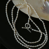 Daily Versatile Long Rice Pearl Necklace - floysun