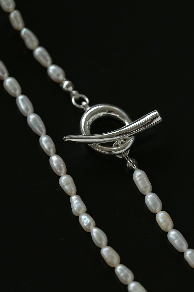 Daily Versatile Long Rice Pearl Necklace - floysun