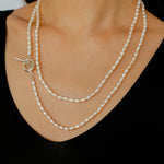 Daily Versatile Long Rice Pearl Necklace - floysun