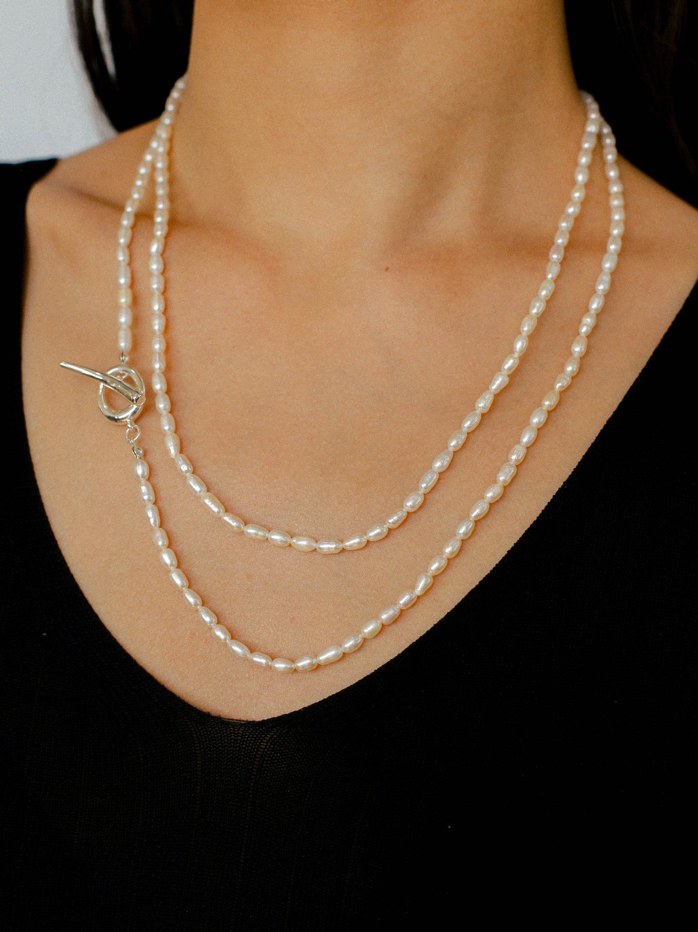 Daily Versatile Long Rice Pearl Necklace - floysun