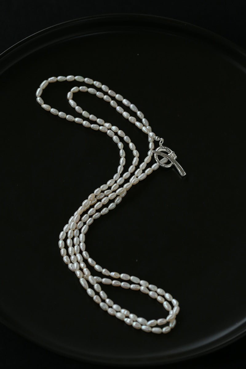 Daily Versatile Long Rice Pearl Necklace - floysun