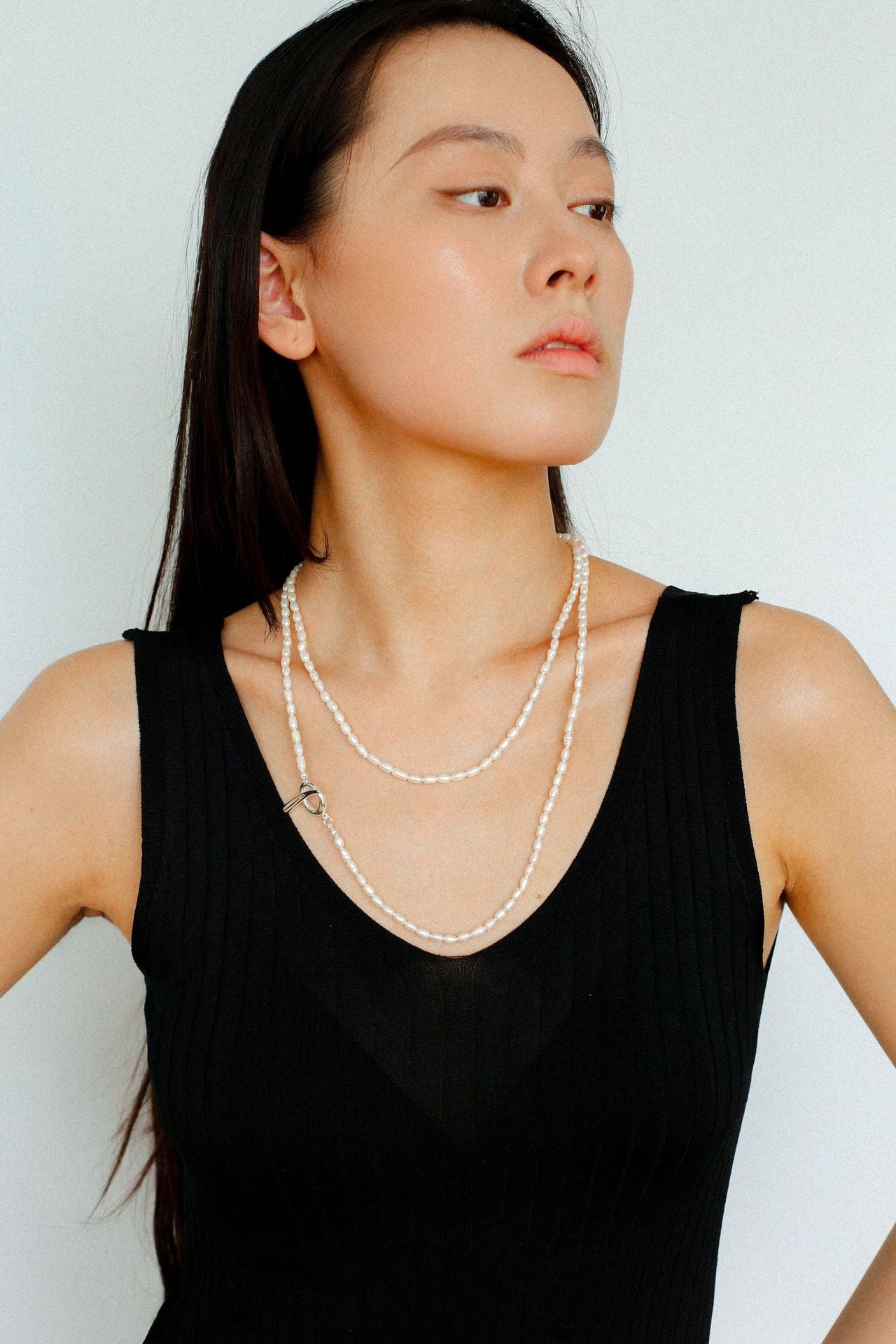 Daily Versatile Long Rice Pearl Necklace - floysun