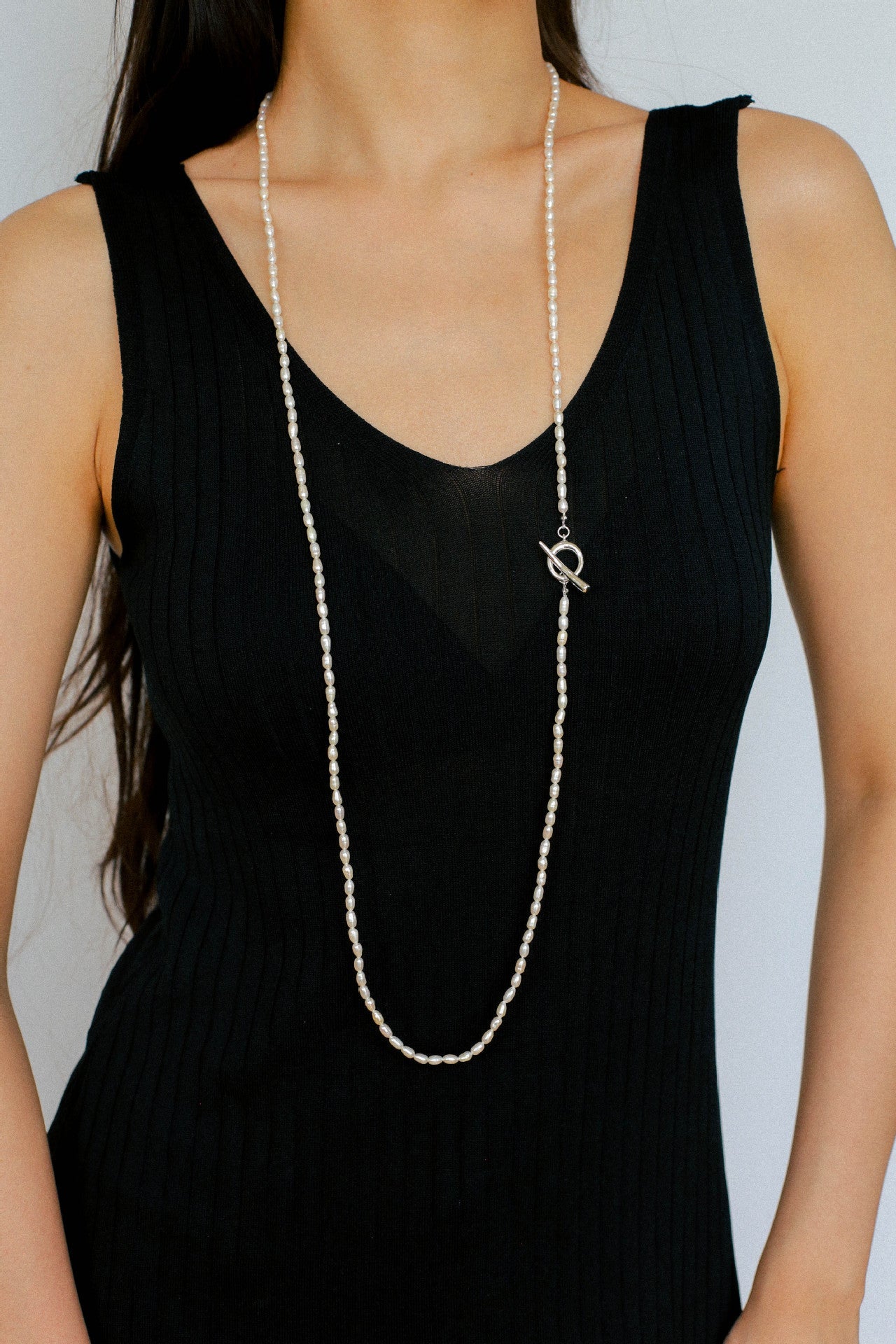 Daily Versatile Long Rice Pearl Necklace - floysun