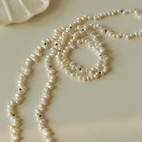 Dance of Pearls Natural Irregular Pearl Long Necklace - floysun