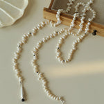 Dance of Pearls Natural Irregular Pearl Long Necklace - floysun