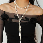 Dance of Pearls Natural Irregular Pearl Long Necklace - floysun