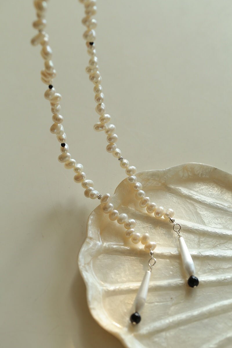 Dance of Pearls Natural Irregular Pearl Long Necklace - floysun